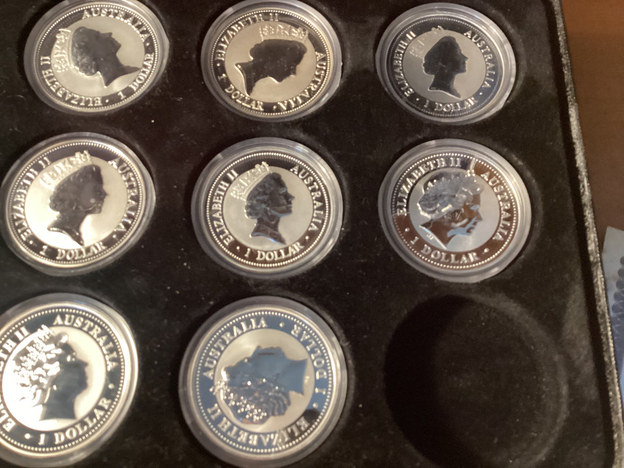 1990-2003 14 Coin Kookaburra Set.