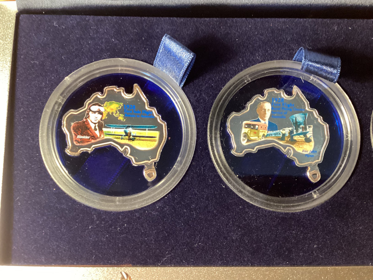 2003 Pioneers of Aviation 75th Anniversary. 4 Coin Silver Set.