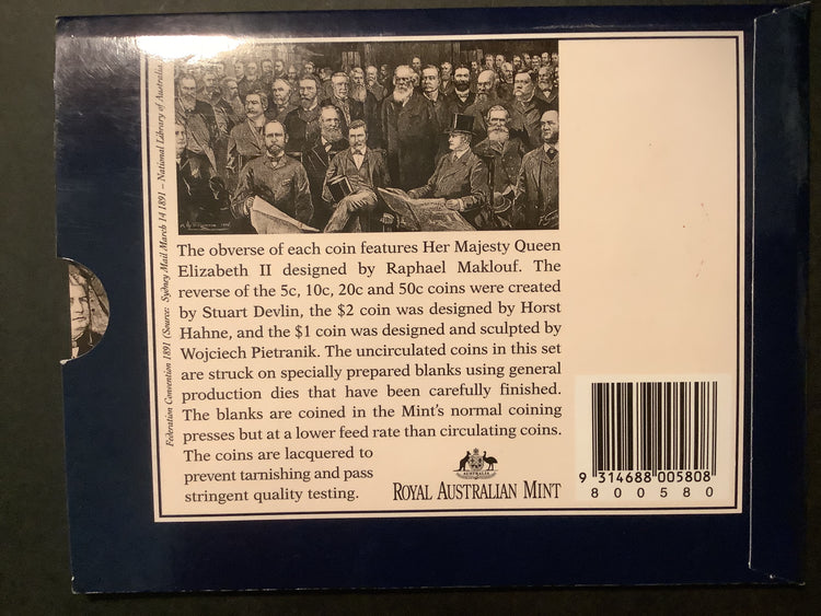1996 Australian Uncirculated Set. Sir Henry Parkes.