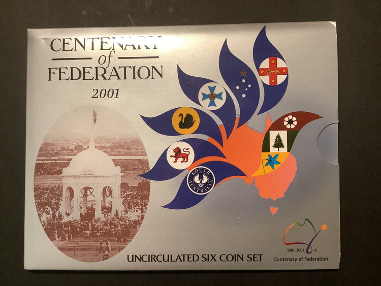 2001 Australian Uncirculated Set. Centenary of Federation