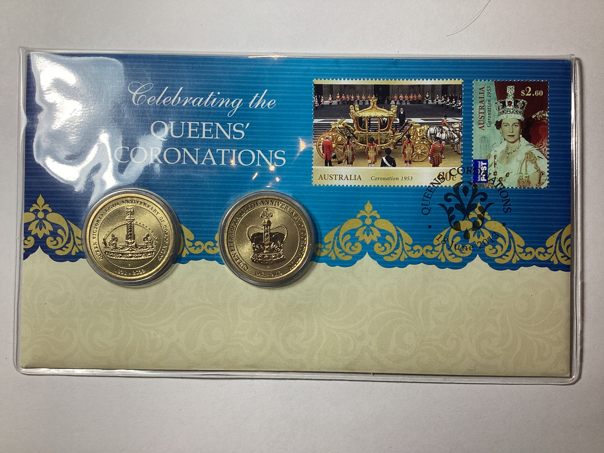 2013 $1 Celebrating the Queen's Coronation PNC 2 Coin Set