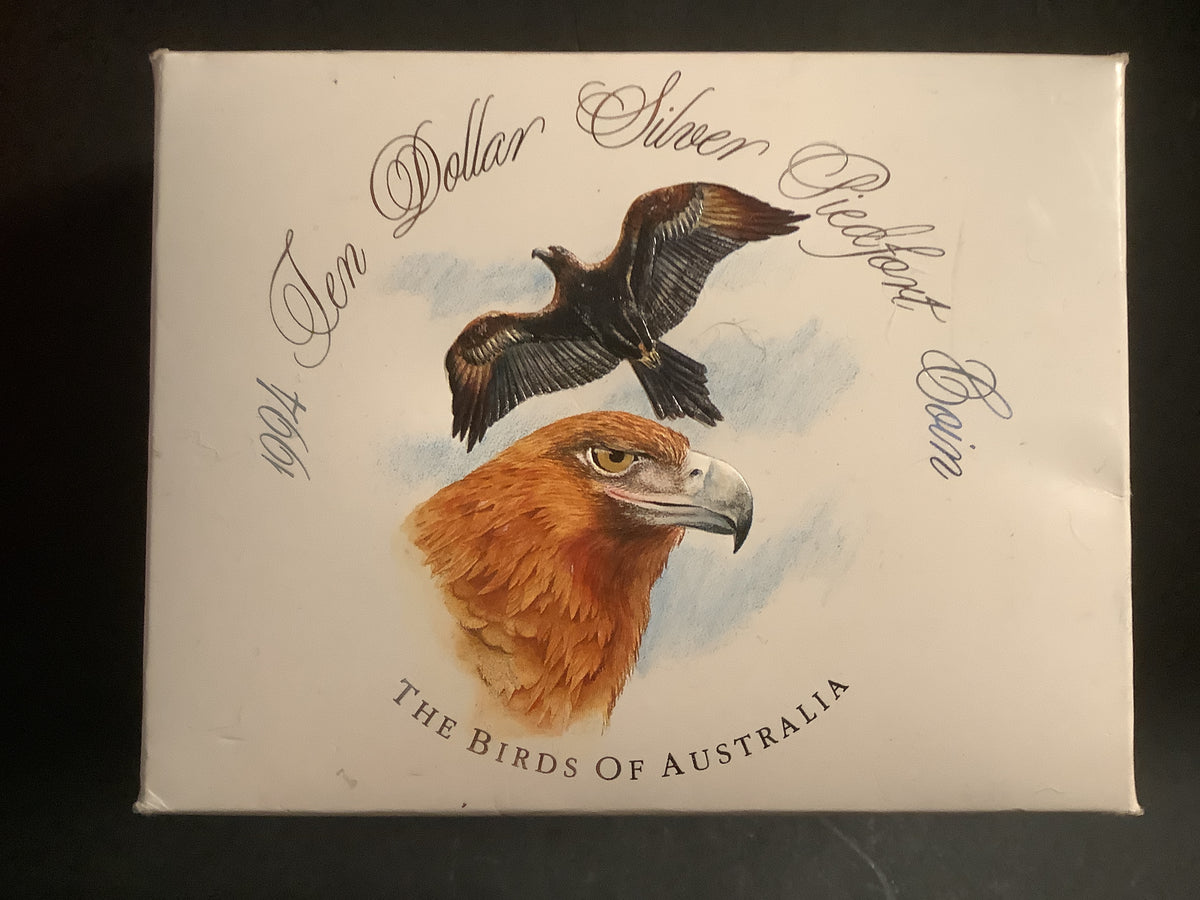 1994 $10 Silver Piedford The Birds of Australia Series: Wedge-Tailed Eagle