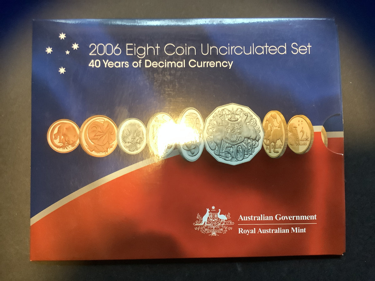 2006 Uncirculated Set. 40 Years of Decimal Currency.