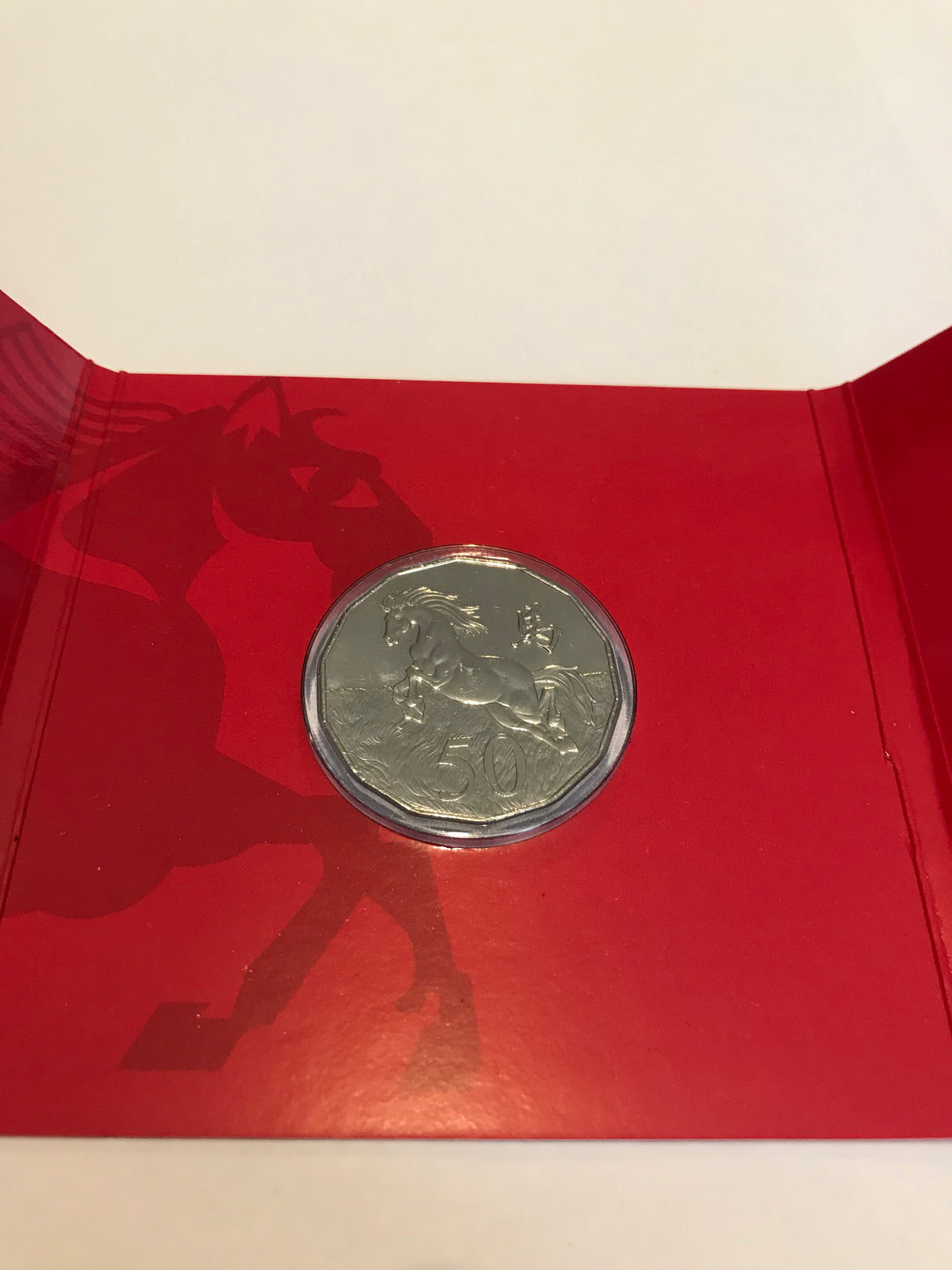 2014 50c Lunar Year of the Horse Tetra-Decagon Coin.