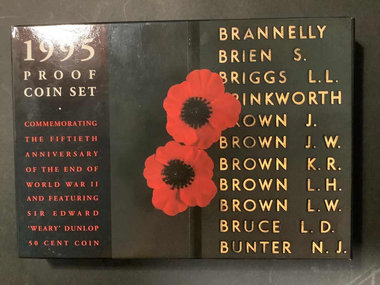 1995 6 Coin Proof Set. 50th Anniversary of the End of WW2.
