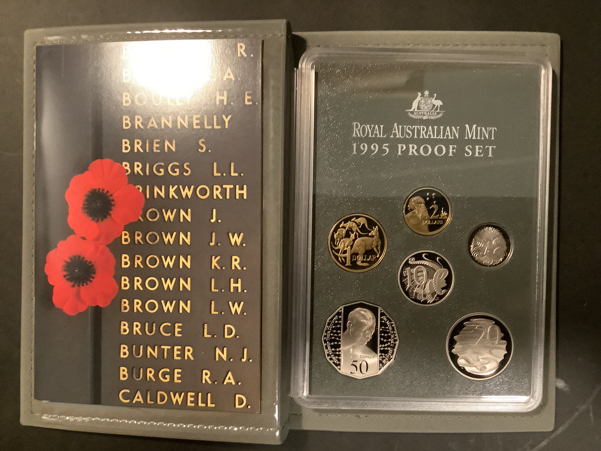 1995 6 Coin Proof Set. 50th Anniversary of the End of WW2.
