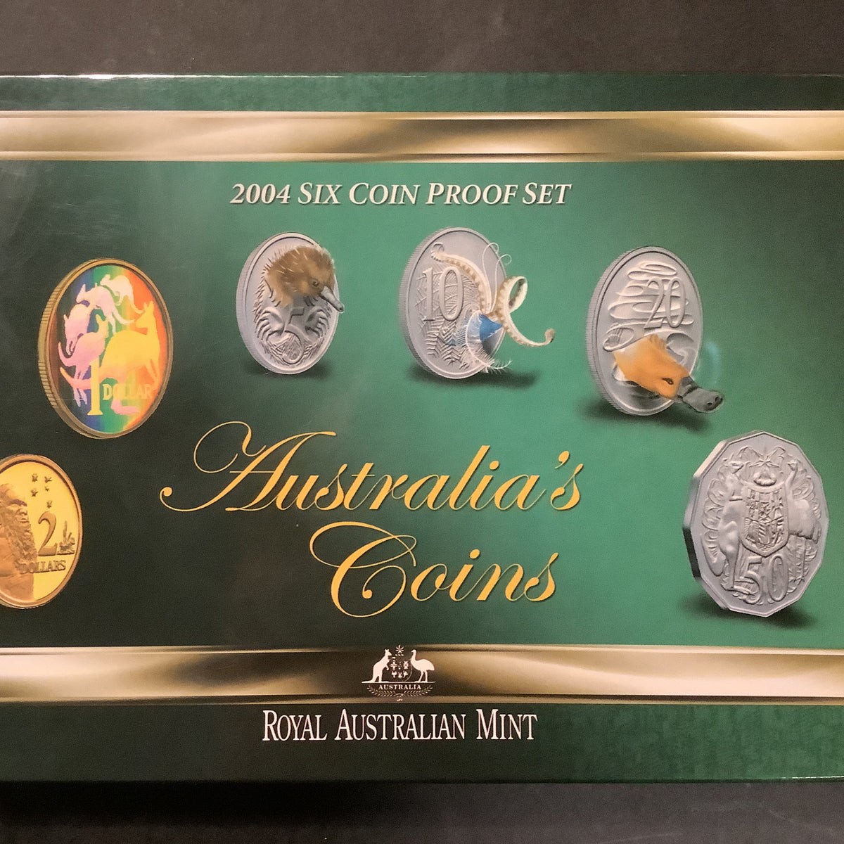 2004 6 Coin Proof Set. Featuring Special Holographic $1 Coin ...