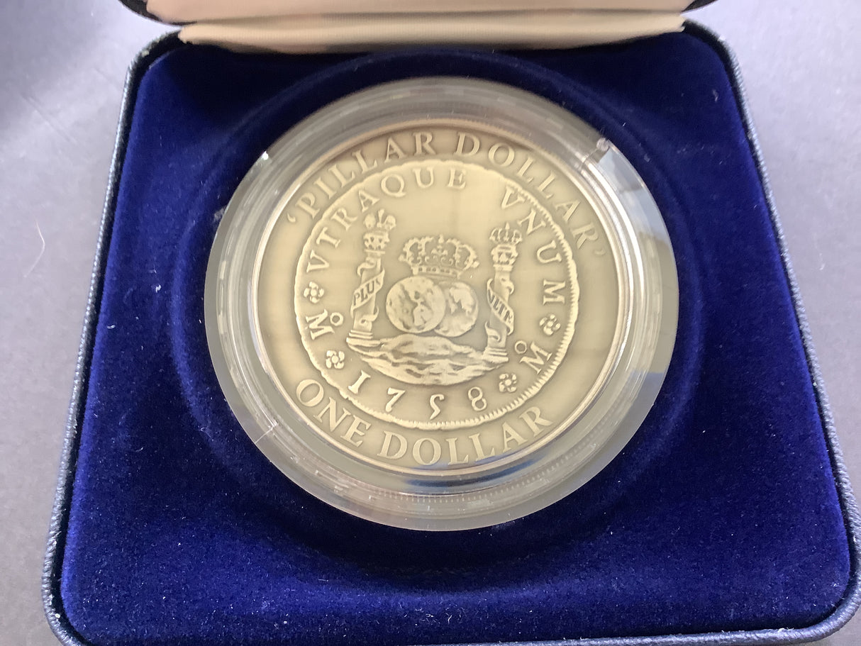 2006 $1 Antique Proof Silver Subscription Coin. 1758 Pillar Dollar.