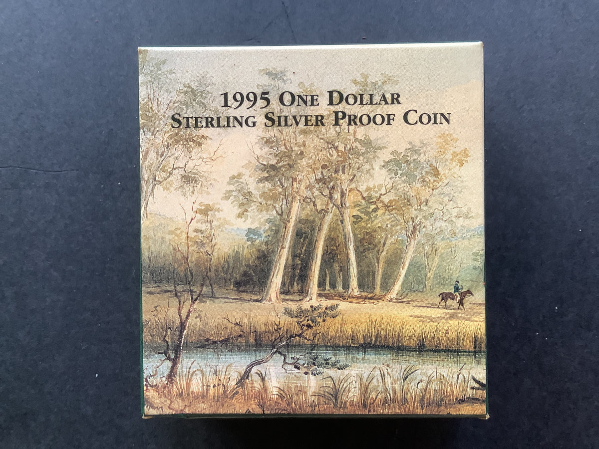 1995 $1 Silver Proof Coin. Waltzing Matilda.