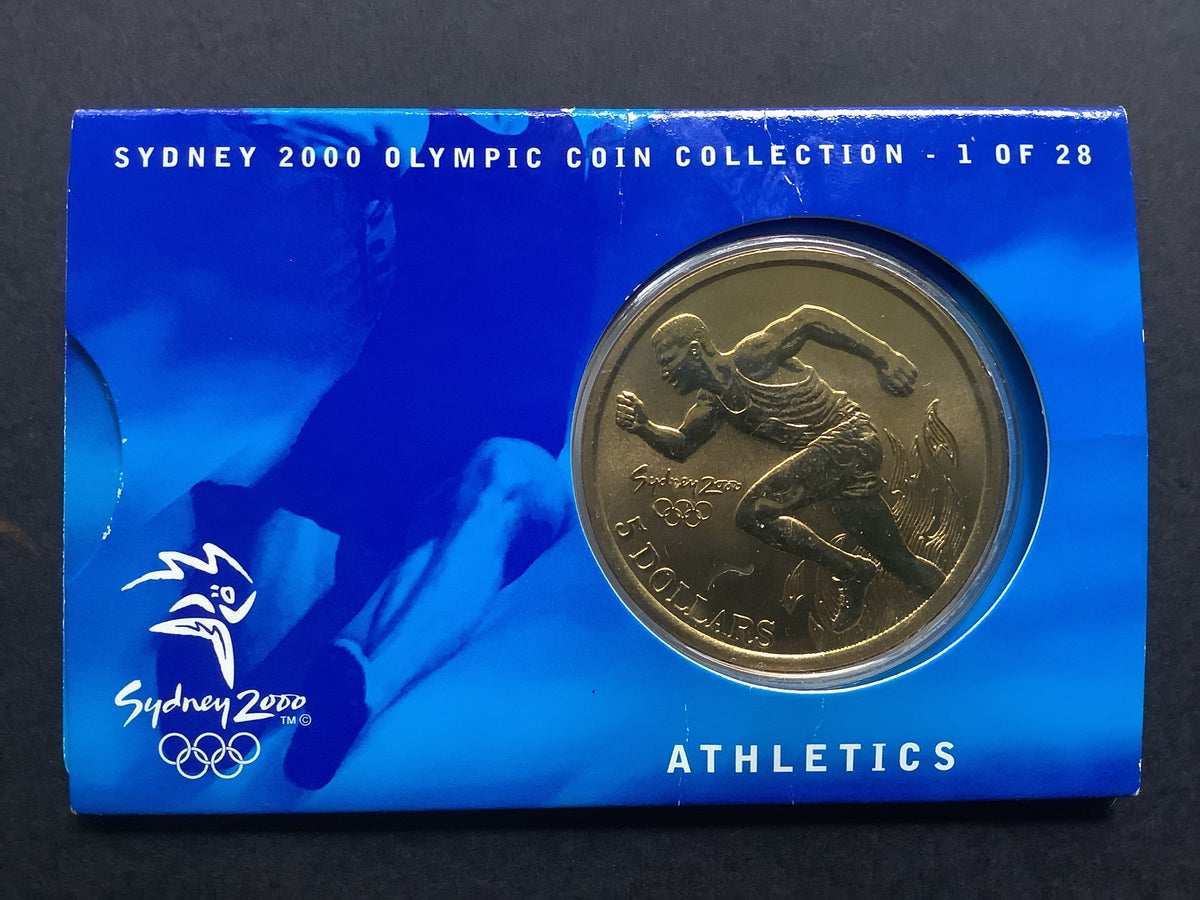 2000 $5 Sydney Olympic Coin. Athletics