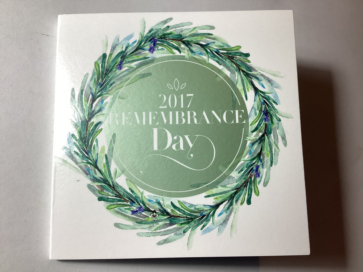 2017 $2 Remembrance Day Rosemary 'C' Mintmark Uncirculated Carded Coin