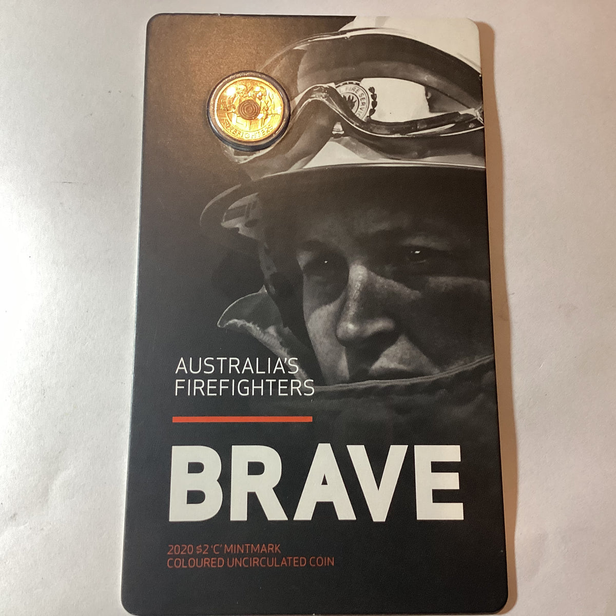 2020 $2 Australia's Firefighters 'C' Mintmark Uncirculated Carded Coin