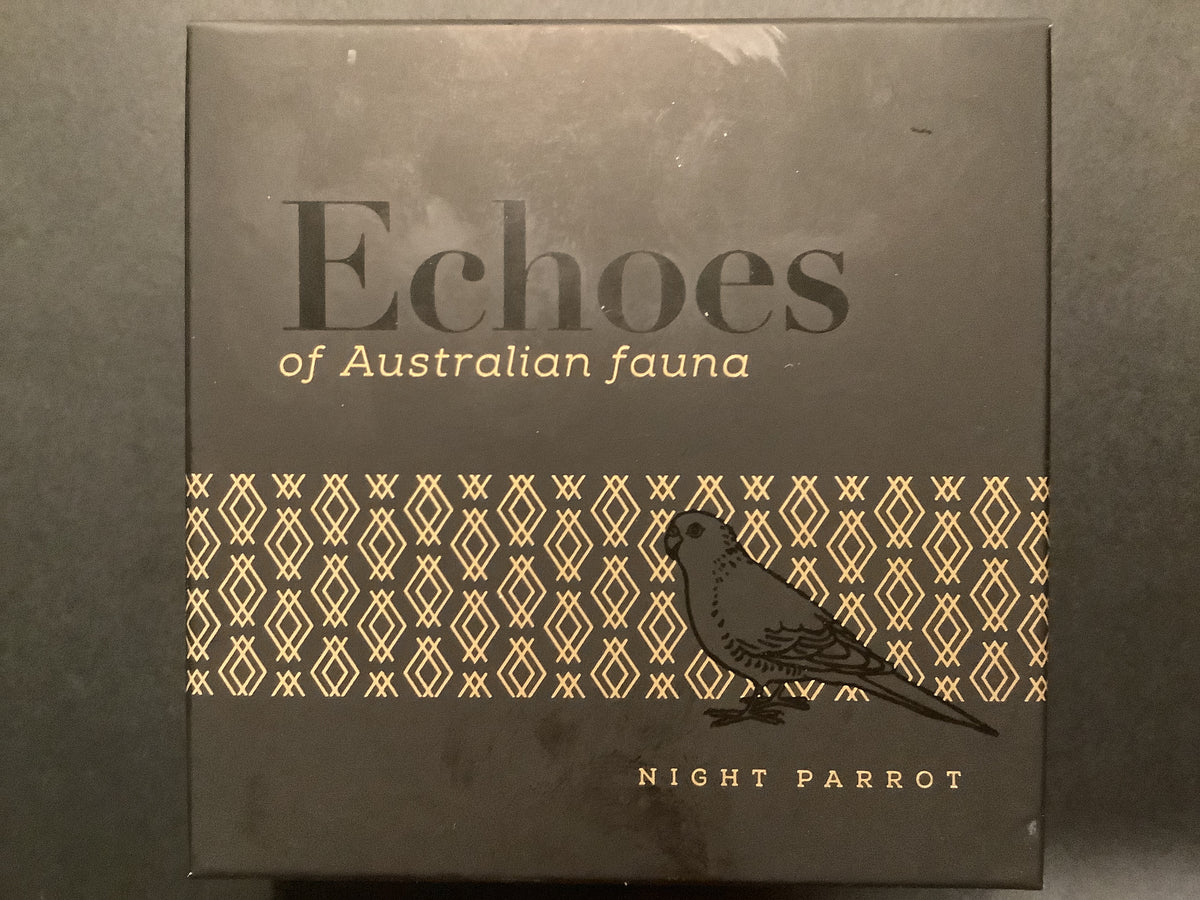 2019 Echoes of Australian Fauna Night Parrot $5 Plated Silver Proof Coin.