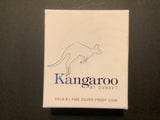 2018 Kangaroo At Sunset $1 Fine Silver Proof Coin.