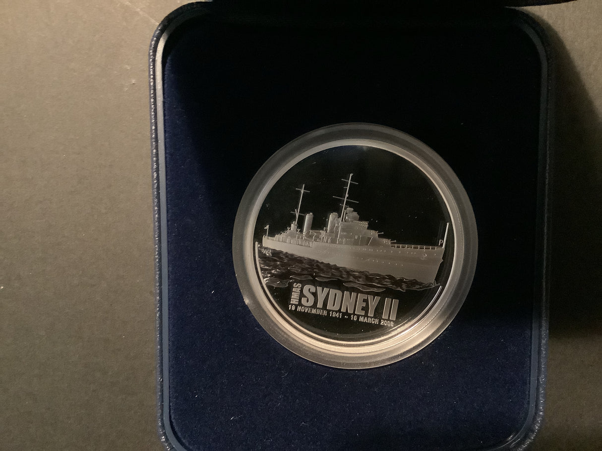 2008 $1 HMAS Sydney II 1 Ounce Silver Proof Coin