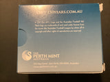 2008 $1 Australian Football 150 Years 1oz Silver Proof Coin.
