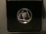 2013 $5 Silver Proof Triangular Coin. 25th Anniversary of Parliament House.