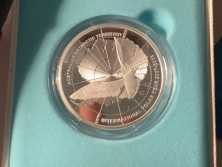 2008 Polar Series. Antarctic Territory $5 Silver Proof Coin