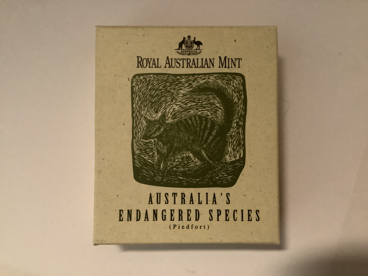 1995 Australia’s Endangered Species. Numbat Fine Silver $10 Coin Piedford Edition.