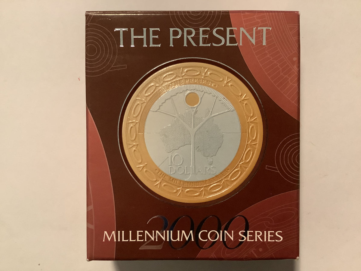2000 Millennium Series. $10 The Present Silver Proof Coin