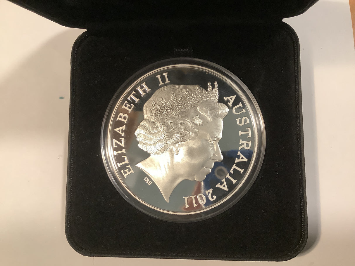 2011 $10 The Presidents Cup 5 ounce Silver Proof Selectively Gold Plated Coin