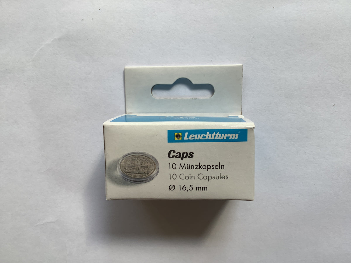 Lighthouse 16.5mm Coin Capsules. 10 Pack. Suits Three-Pence.