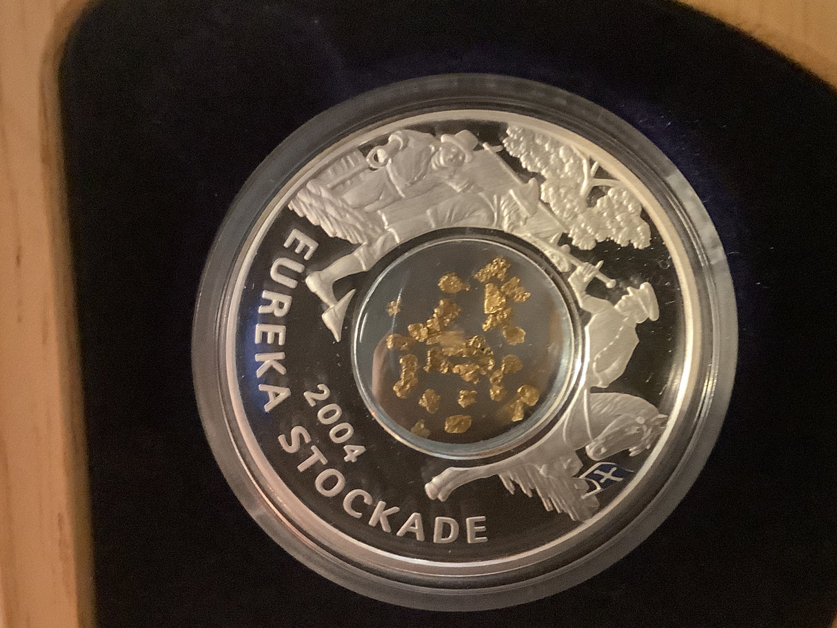 2004 $1 Eureka Stockade 150th Anniversary Silver Locket Coin