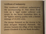 2004 $1 Silver Proof Eureka Stockade 150th anniversary.
