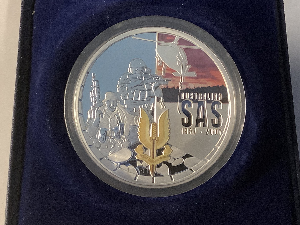 2007 $1 Silver Australian Special Air Services 50th Anniversary.