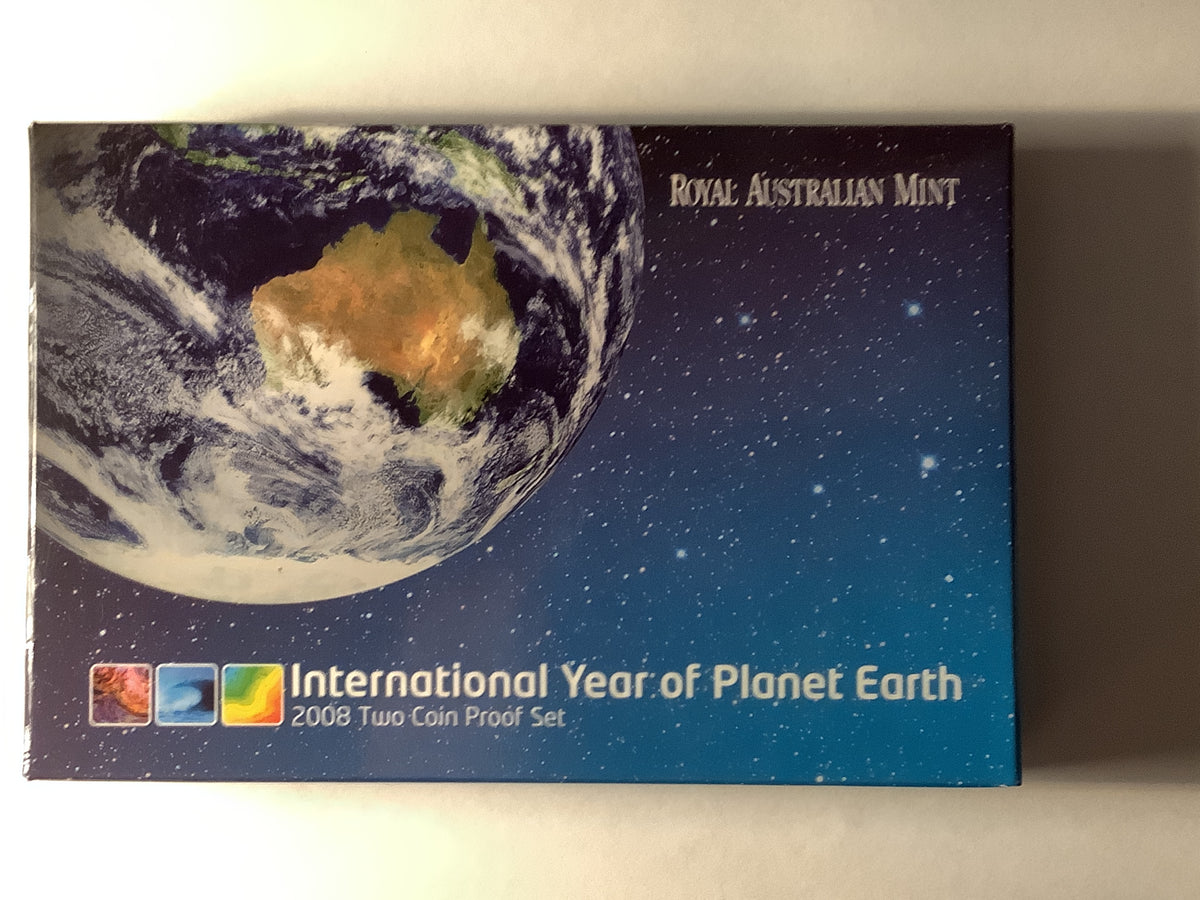 2008 The International Year of Planet Earth 2 coin proof set.