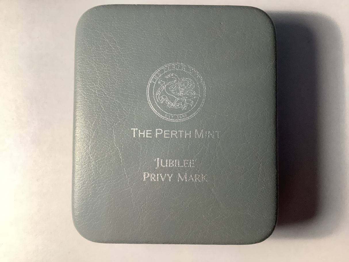 1998 $2 Silver Proof Kookaburra with Gold Jubilee Sovereign Privy Mark.