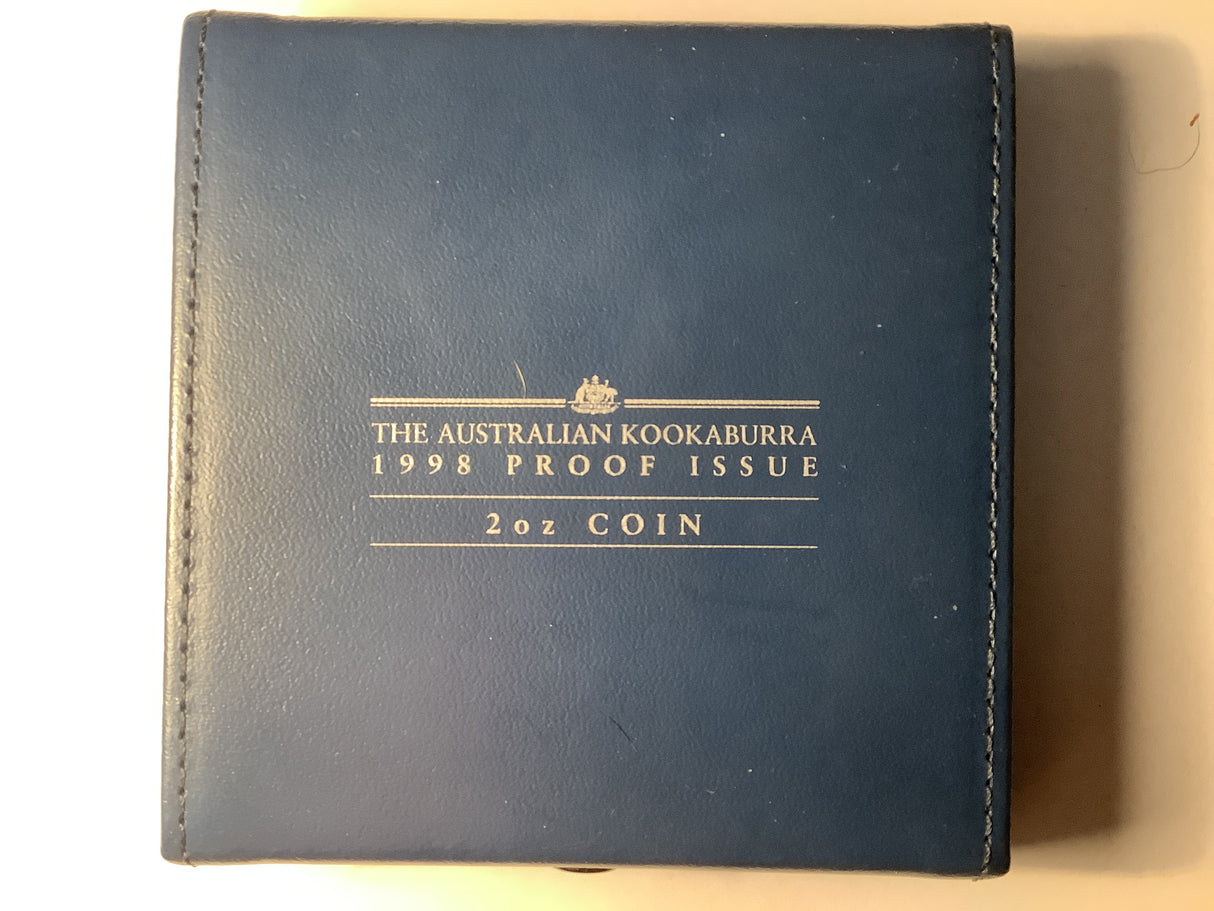 1998 $2 - 2 Ounce Silver Proof Kookaburra.