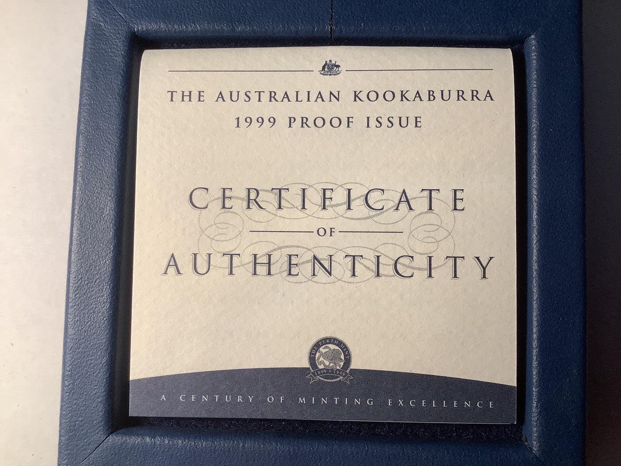 1999 $2 Silver Proof Kookaburra Silver Coin Series.