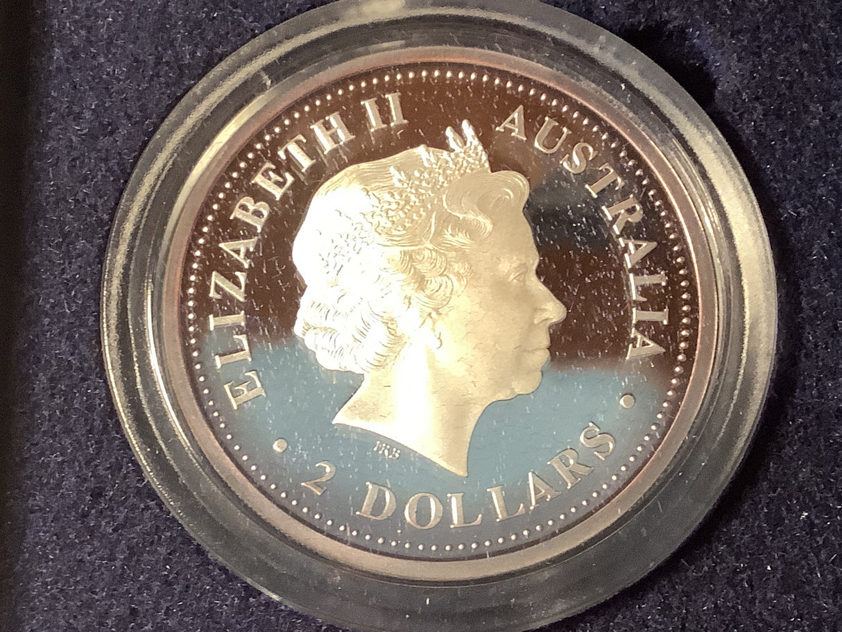1999 $2 Silver Proof Kookaburra Silver Coin Series.