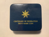 2001 $1 Kookaburra with Gold Star (COF) Privy. Silver Proof Coin