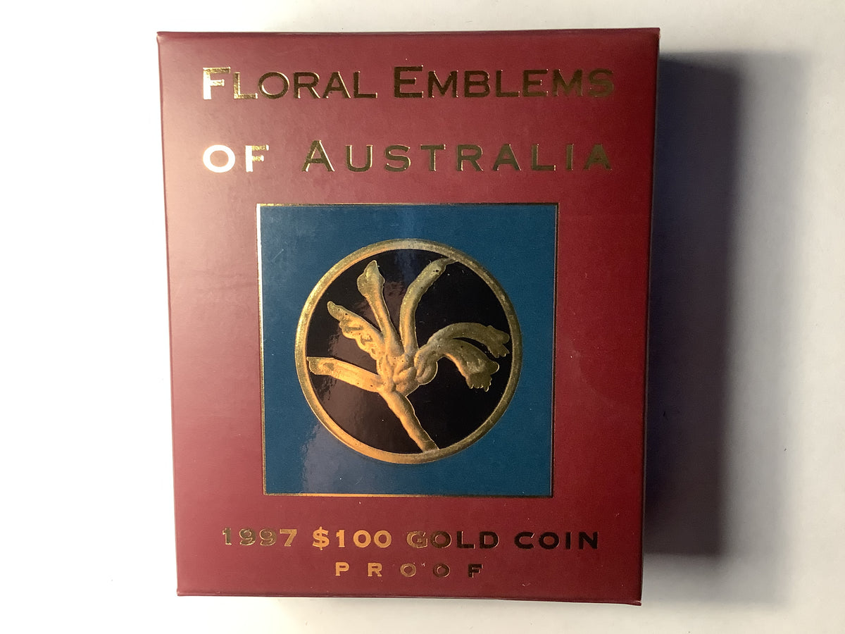 1997 $100 Floral Emblems of Australia Proof Gold Coin.