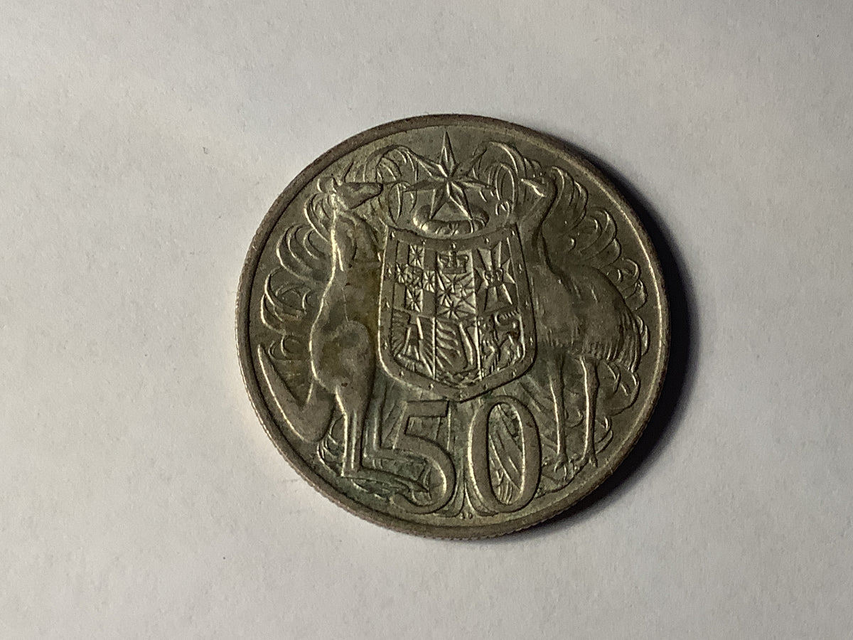1966 50c 80% Silver Circulated Coin.