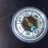 2000 Planetary Alignment 5th of May 10 Ounce Silver Coloured Coin.