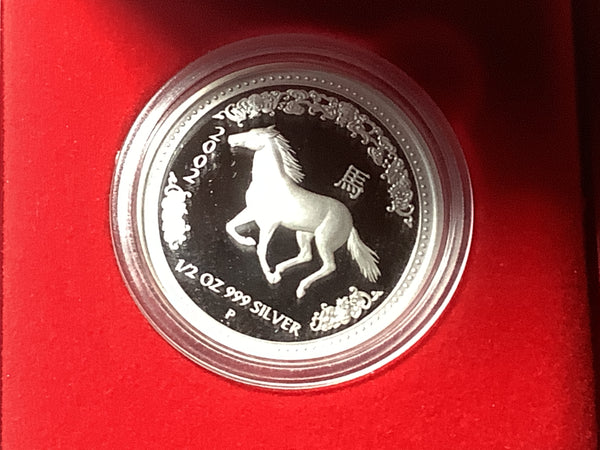 2002 1/2 ounce Year of the Horse Lunar Proof Coin – Ensleigh Coins