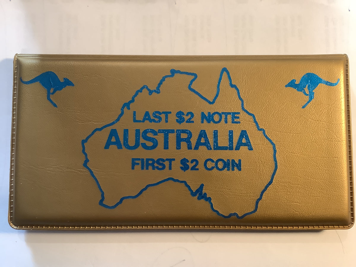 1988 Last $2 Note First $2 Coin Set.