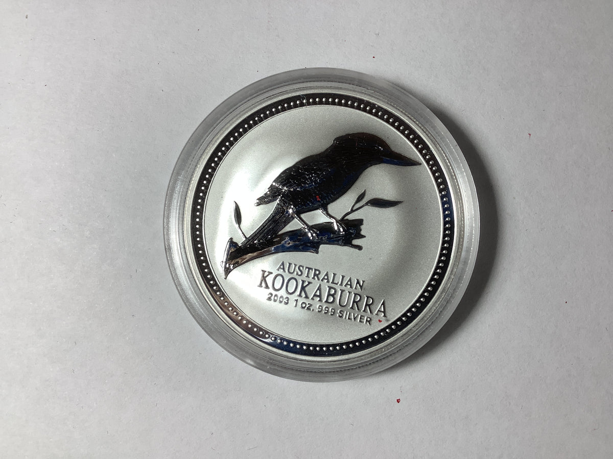 2003 $1 Australian Kookaburra 1 ounce silver Coin.