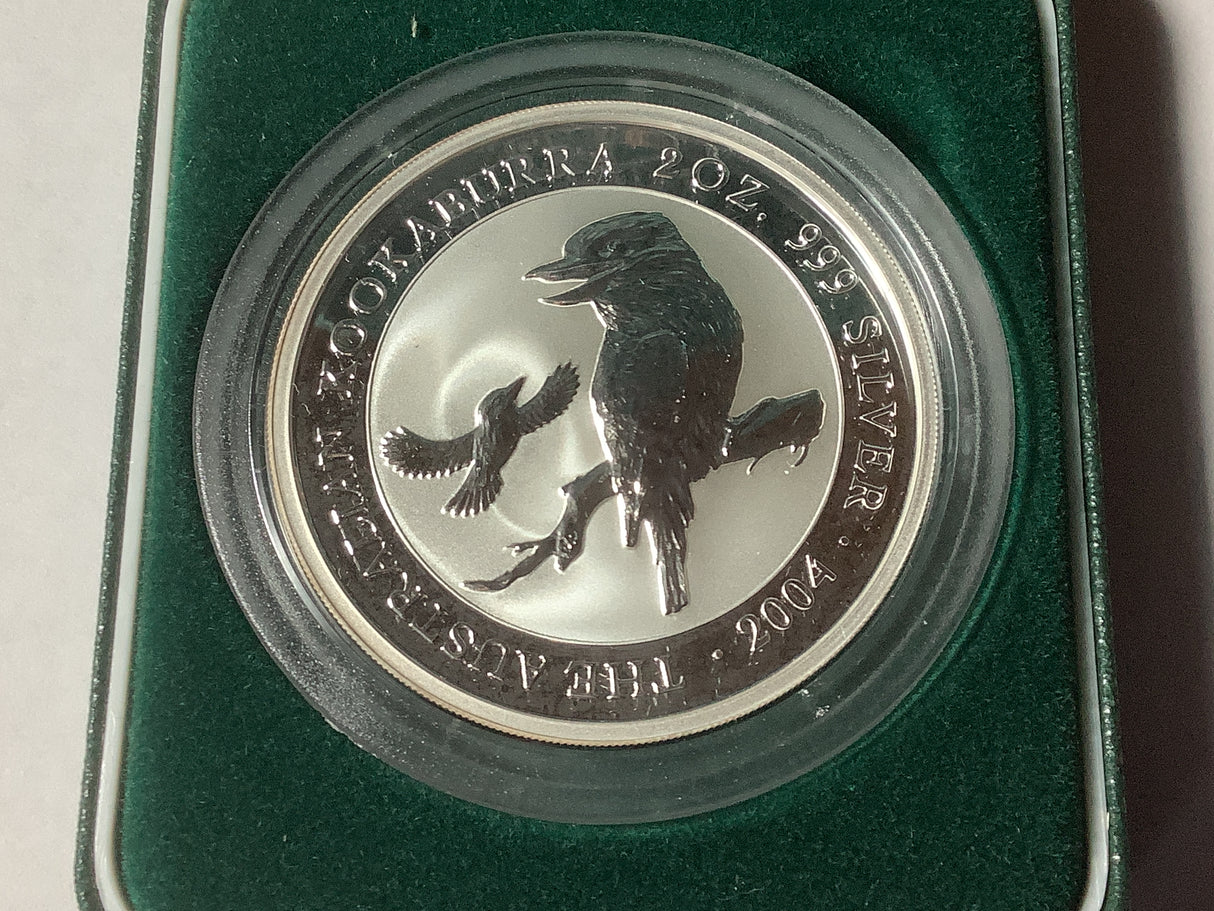 2004 $2 The Australian Kookaburra 2-ounce silver Proof Coin.