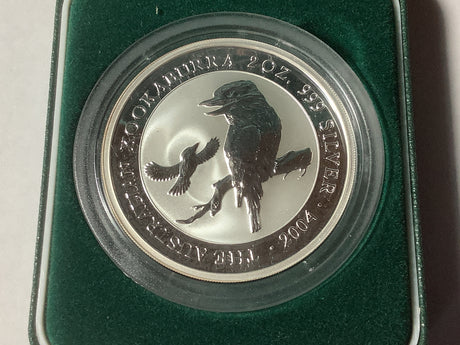 2004 $2 The Australian Kookaburra 2-ounce silver Proof Coin.