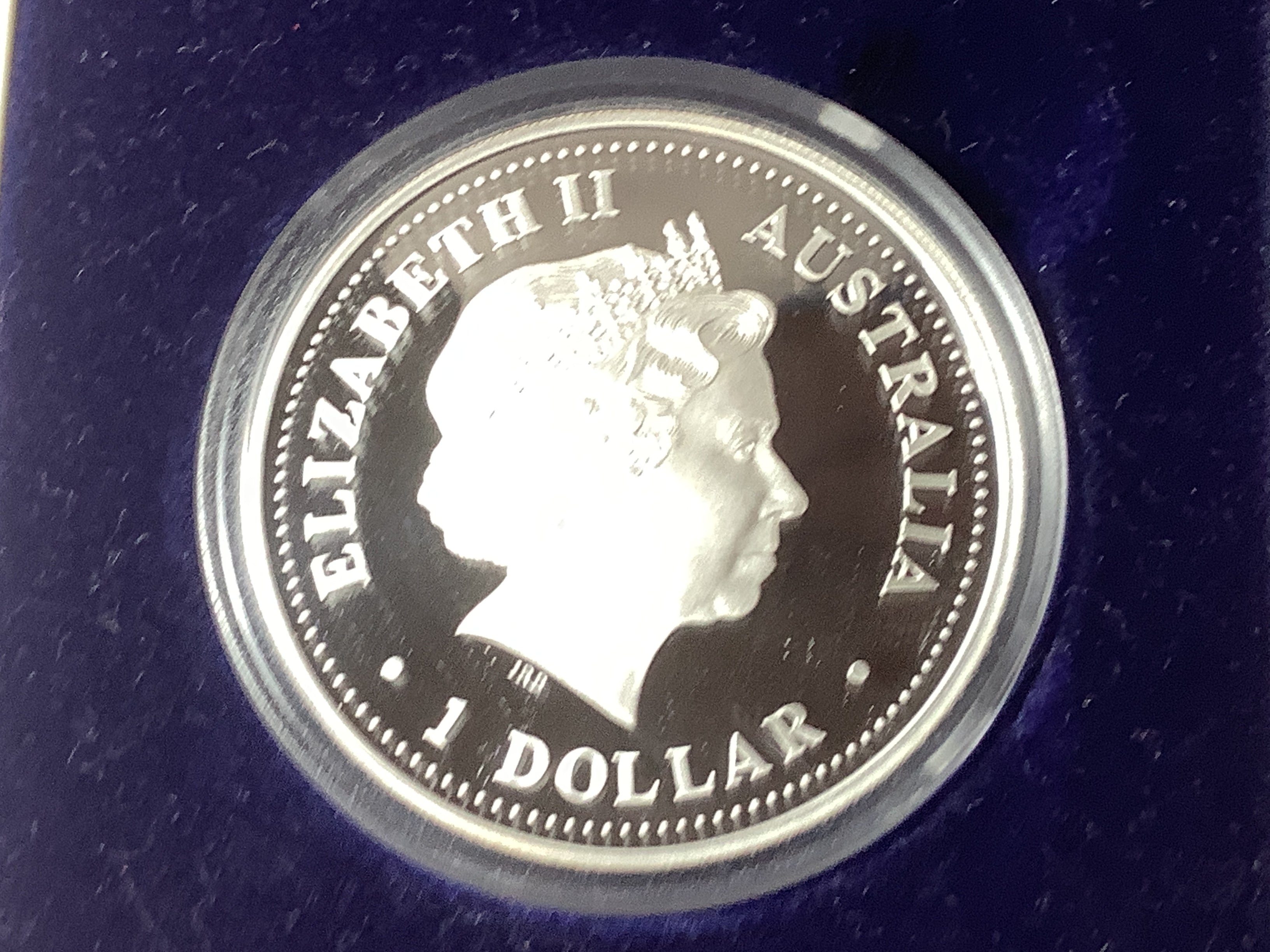 2006 $1 H.M. Queen Elizabeth II 80th Birthday 1 Ounce Silver Coin