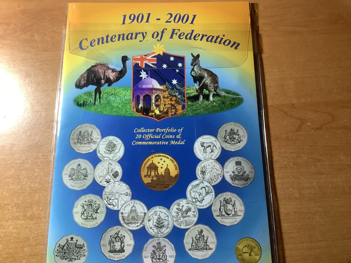 2001 Centenary of Federation. 20 Coin and Commemorative Medal Set.