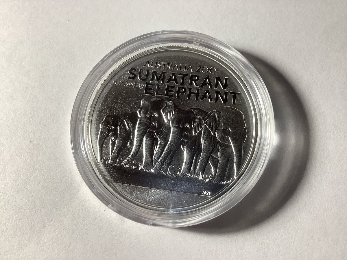 2022 Australia Zoo Sumatran Elephant - $1 1oz Silver Investment Coin