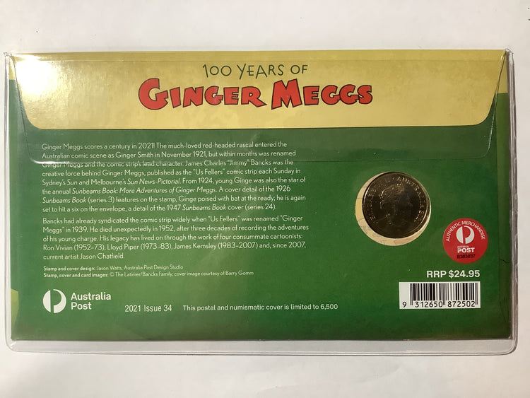 2022 100 Years of Ginger Meggs. Melbourne International Stamp Exhibition. 100 MADE.