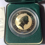 1995 Australian Kookaburra 2oz silver. World Vision Privy Mark