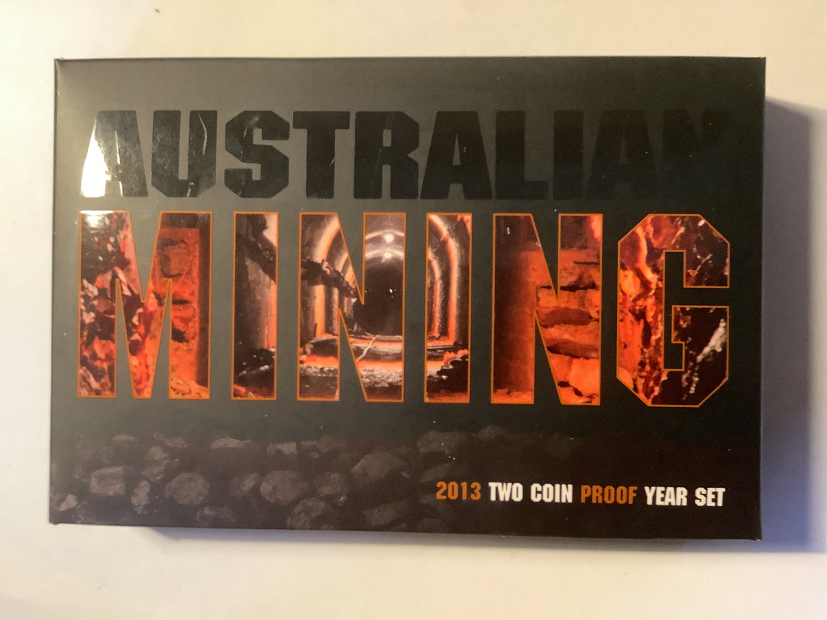 2013 Two Coin Proof Set. Australian Mining.