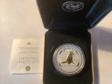 2006 $1 Year of the Dog silver proof coin. Gilded Edition.